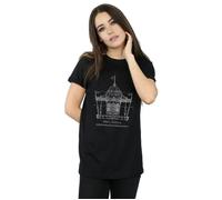 Mary Poppins Carousel Sketch Cotton Boyfriend T-Shirt Disney Black S