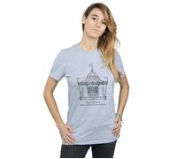 Mary Poppins Carousel Sketch Cotton Boyfriend T-Shirt Disney Grey S