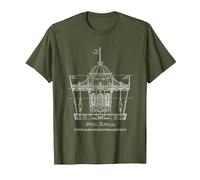 Mary Poppins Carousel Sketch T-Shirt, Men, Olive Green, Large