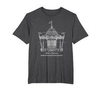 Mary Poppins Carousel Sketch T-Shirt, Men's Big and Tall, Dark Heather Grey, 2X Tall