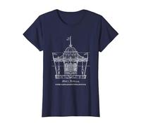 Mary Poppins Carousel Sketch T-Shirt, Women, Navy Blue, Large
