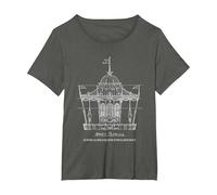 Mary Poppins Carousel Sketch T-Shirt, Women's Plus, Asphalt Grey, 2X