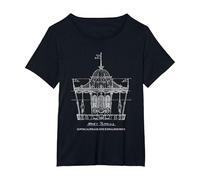 Mary Poppins Carousel Sketch T-Shirt, Women's Plus, Black, 1X