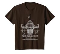 Mary Poppins Carousel Sketch T-Shirt, Youth, Brown, Medium