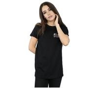 Mary Poppins Letter Breast Print Cotton Boyfriend T-Shirt Disney Black M