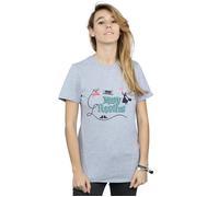 Mary Poppins Logo Cotton Boyfriend T-Shirt Disney Grey M
