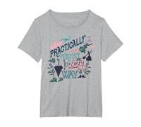 Mary Poppins Practically Perfect T-Shirt, Women's Plus, Heather Grey, 1X