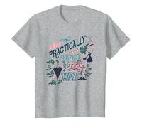 Mary Poppins Practically Perfect T-Shirt, Youth, Heather Grey, Large