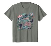 Mary Poppins Practically Perfect T-Shirt, Youth, Olive Heather, Small
