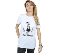 Mary Poppins Rooftop Landing Cotton Boyfriend T-Shirt Disney White XXXL