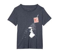 Mary Poppins Spoonfull Pocket T-Shirt, Women's Plus, Heather Blue, 1X
