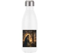 Mary Praying by the Crucifixion Sunset Vacuum Insulated Thermal Water Bottle White