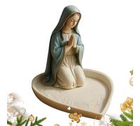 Mary Praying Rosary Holder | Prayer Beads Storage Rack - Retro Catholic Rosary Holder for Bookshelf Study Bedroom Nightstand Living Room Wedding Home