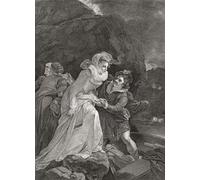 Mary Queen of Scots escape from Loch Leven Castle May 2 1568. After a print by William Sharp from a work by Robert Smirke originally featured in Robert Bowyer's Historic Gallery published between 1793