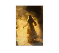 Mary Running to Tell The Disciples of The Empty Tomb, Her Robe Flowing behind Her through The Golden Morning Mist. Contemporary Wall Mural - Decorative Hanging Poster Art 16x24inch(40x60cm)