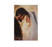 Mary’s Veil Glows in The Light of Heaven While Joseph Looks On With Gentle Reverence Contemporary Wall Mural - Decorative Hanging Poster Art 24x36inch(60x90cm)
