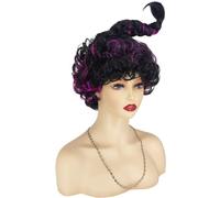 Mary Sanderson Wig Long Braid Hot Pink Highlight Hocus Pocus Mary Costume Accessories Witch Wig for Halloween Party