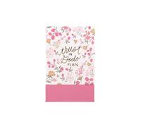 Mary Square Trust in God's Plan Flip Notepad, 4 x 6 Inch Magnetic Memo Pad with 80 Lined Pages, Gold Foil Inspirational Message and Pink Floral Design