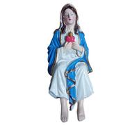 Mary Statue - Catholic Resin Decorative Figurines, Blessed Virgin Tabletop Ornament, Holy Religious Sculpture | Spiritual Mother Icon For Desk Shelf Bookshelf Mantel Tv Cabinet Prayer