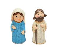 Mary Statue,Jesus Table Decor and Mary Figurine Set | Resin Religious Sculpture for Home Church Ceremony Display Bedroom Living Room Prayer Room