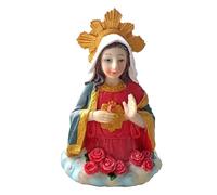 Mary Statue,Mother Mary Statue - Religious Figurine Crafts,6.3 Inch Blessed Figurine Statues Handmade Resin Religious Statue for Home Collection and Decoration
