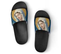 Mary with Lilies Summer Mens Slippers Women Shower Shoes Sandals