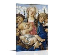 Mary With The Child And Singing Angels Poster; Room Aesthetics, Canvas Oil Painting, Album/movie Poster Hanging Picture