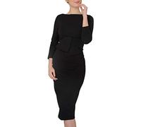 Marycrafts Womens Elegant Lady Vintage Evening Wiggle Midi Dress - Black -