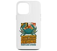 Maryland Blue Crab- Maryland Flag Retro Graffiti Case for iPhone 13 Pro Max