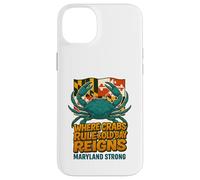 Maryland Blue Crab- Maryland Flag Retro Graffiti Case for iPhone 14 Plus