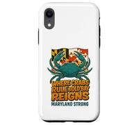 Maryland Blue Crab- Maryland Flag Retro Graffiti Case for iPhone XR