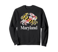 Maryland Crab State Flag Graphic Sweatshirt