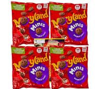 Maryland Double Chocolate Mini Cookies Multipack - 4 Packs (24 Mini Bags), Chocolate Chip Biscuits, 99 Kcal Snacks, No Artificial Colours Preservatives, with Kitchen Fella Movie Night Treats Guide