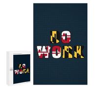 Maryland Flag Do Work Stylish Adults Jigsaw Puzzle Funny Wooden Educational Game Art Home Decor