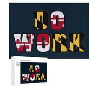 Maryland Flag Do Work Stylish Adults Jigsaw Puzzle Funny Wooden Intelligent Game Art Home Decor