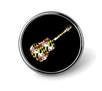 Maryland Flag Guitar Round Badge Pin Metal Memorial Brooch Button Lapel Pins for Backpack Wedding