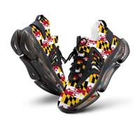 Maryland Flag Pattern Men's Running Shoe Lightweight Sneaker