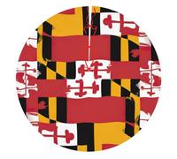 Maryland Flag Print Christmas Tree Skirt Xmas Tree Skirts Mat 48 Inches For Indoor Holiday Party Merry Christmas