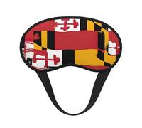 Maryland Flag Print Soft Comfortable Eye Mask for Sleeping Light Blocking Nap Travel Camping Night Rest