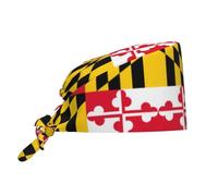 Maryland Flag Print Working Cap for Women Men Soft Breathable Adjustable Black One Size