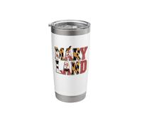 Maryland Flag T-Shirt - MD State Map & Crab Pride Stainless Steel Insulated Tumbler