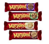 Maryland Four Mix Flavour Cookies 200g x each | Chocoalte chip, Double chocolate, White & Hazelnut Chocolates | Perfect biscuits for Gifting | Biscuits for HIM & HER (2 Bundle)