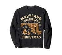 Maryland Gingerbread Shirt Christmas Cookie Crab Trees Sweatshirt