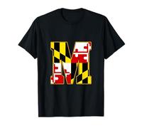 Maryland Lover Vintage State Flag Design T-Shirt