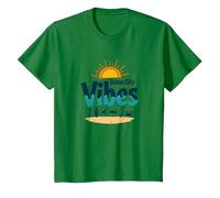 Maryland Ocean City Vibes Beach Summer Vacation T-Shirt, Kids, Kelly Green, 4 Years