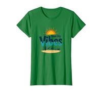 Maryland Ocean City Vibes Beach Summer Vacation T-Shirt, Women, Kelly Green, S