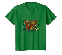 Maryland Old Bay in My Veins Crab Lover Gift T-Shirt, Kids, Kelly Green, 8 Years
