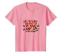 Maryland Old Bay in My Veins Crab Lover Gift T-Shirt, Kids, Pink, 3 Years