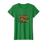 Maryland Old Bay in My Veins Crab Lover Gift T-Shirt, Women, Kelly Green, XL