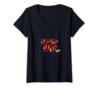 Maryland Old Bay in My Veins Crab Lover Gift V-Neck T-Shirt, Women, Black, M